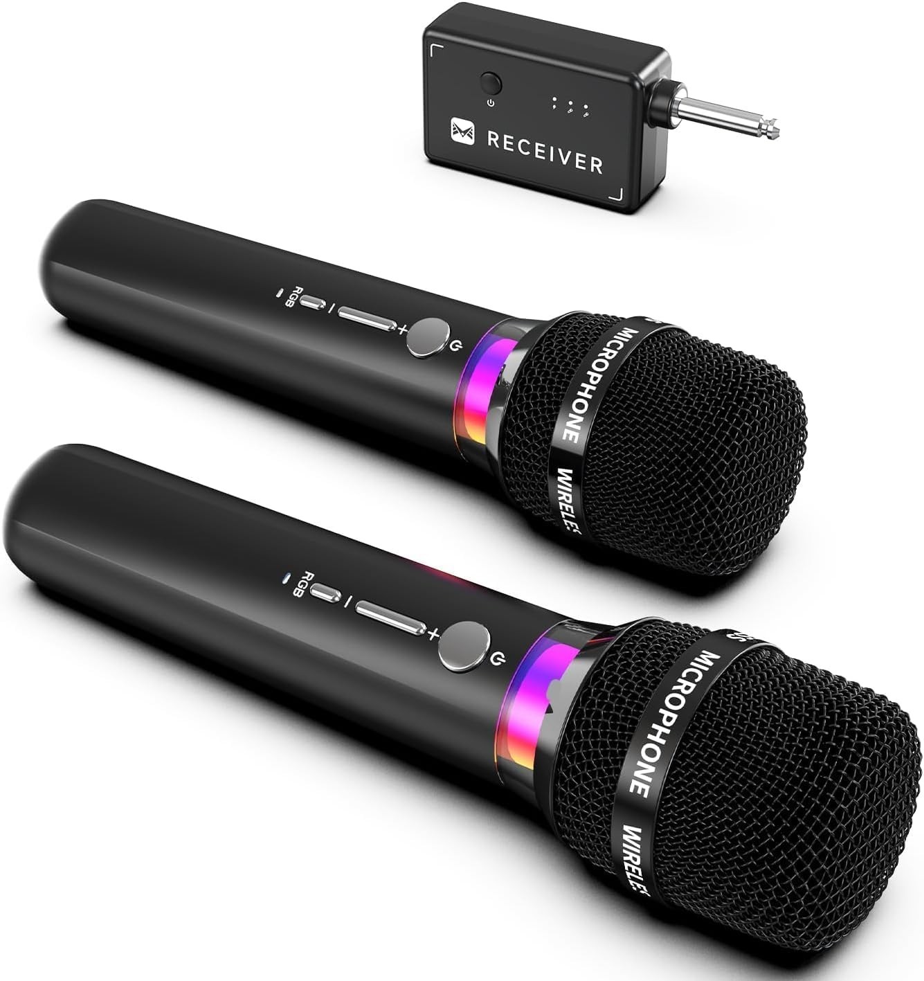 Wireless Microphone, Rechargeable Wireless Microphones with One-to-One Chip Co..