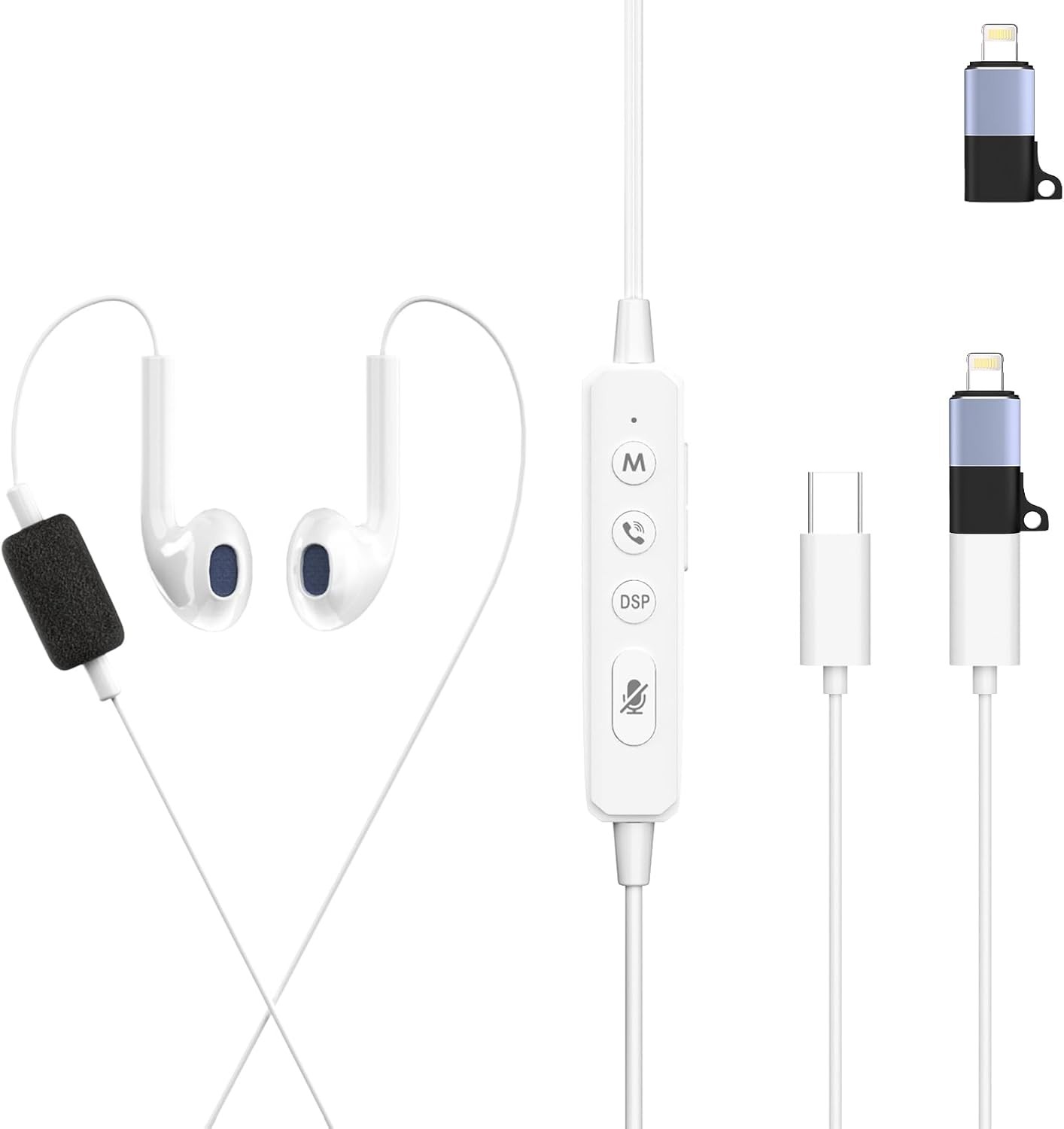 Type C Karaoke Headset with Sound Card