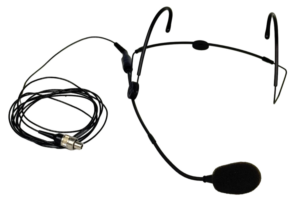 Sennheiser HSP 4 Condenser Cardioid Headworn Microphone, 3-Pin Lemo, Black