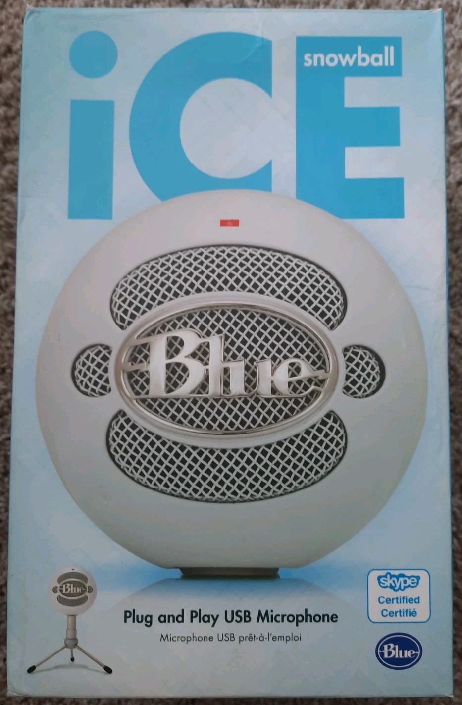 Blue Yeti Microphone Snowball iCE USB Cable Condenser Mic No Tripod Stand TESTED