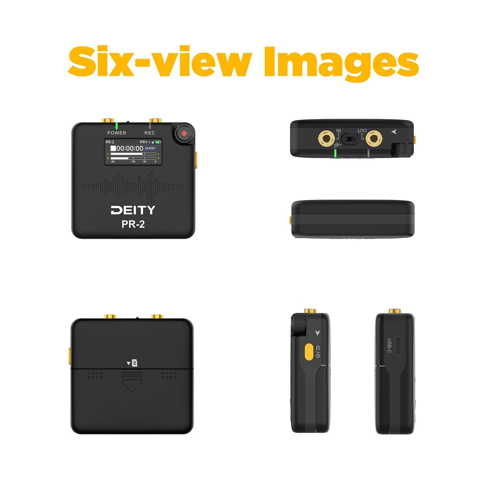 Deity PR-2 Stereo Pocket Audio Recorder Lavalier Microphone Recording Interview