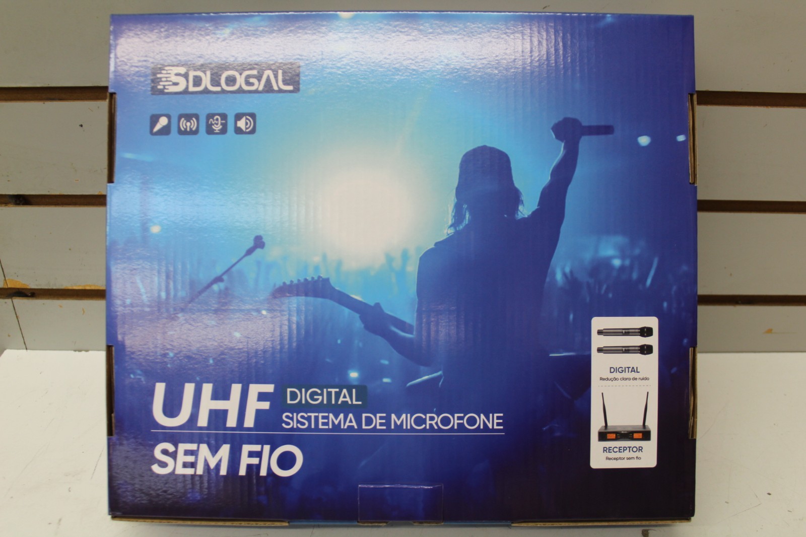 Sdlogal Wireless Rechargeable Dynamic Mic. System for Singers, 2 UHF Microphone