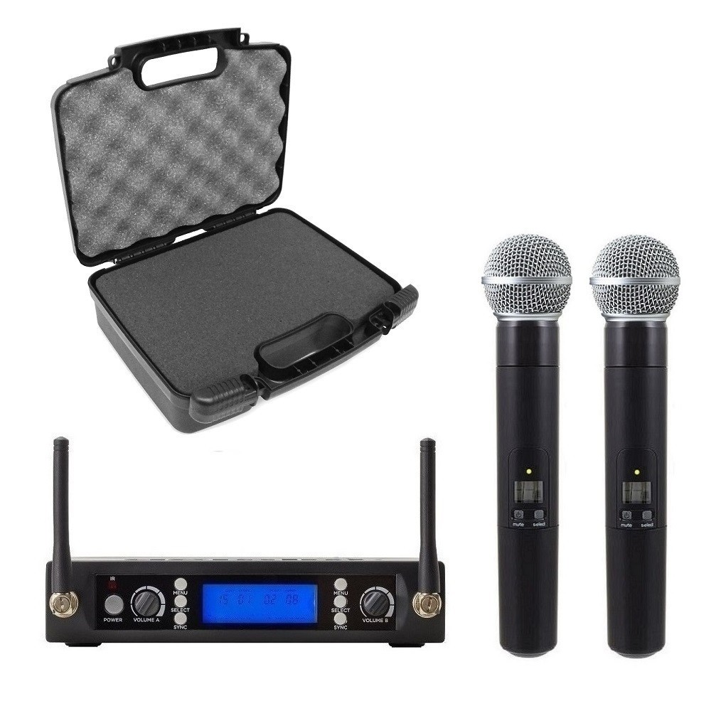 Karaoke Microphone Wireless System for Shure SM58 Wireless with Carrying Case