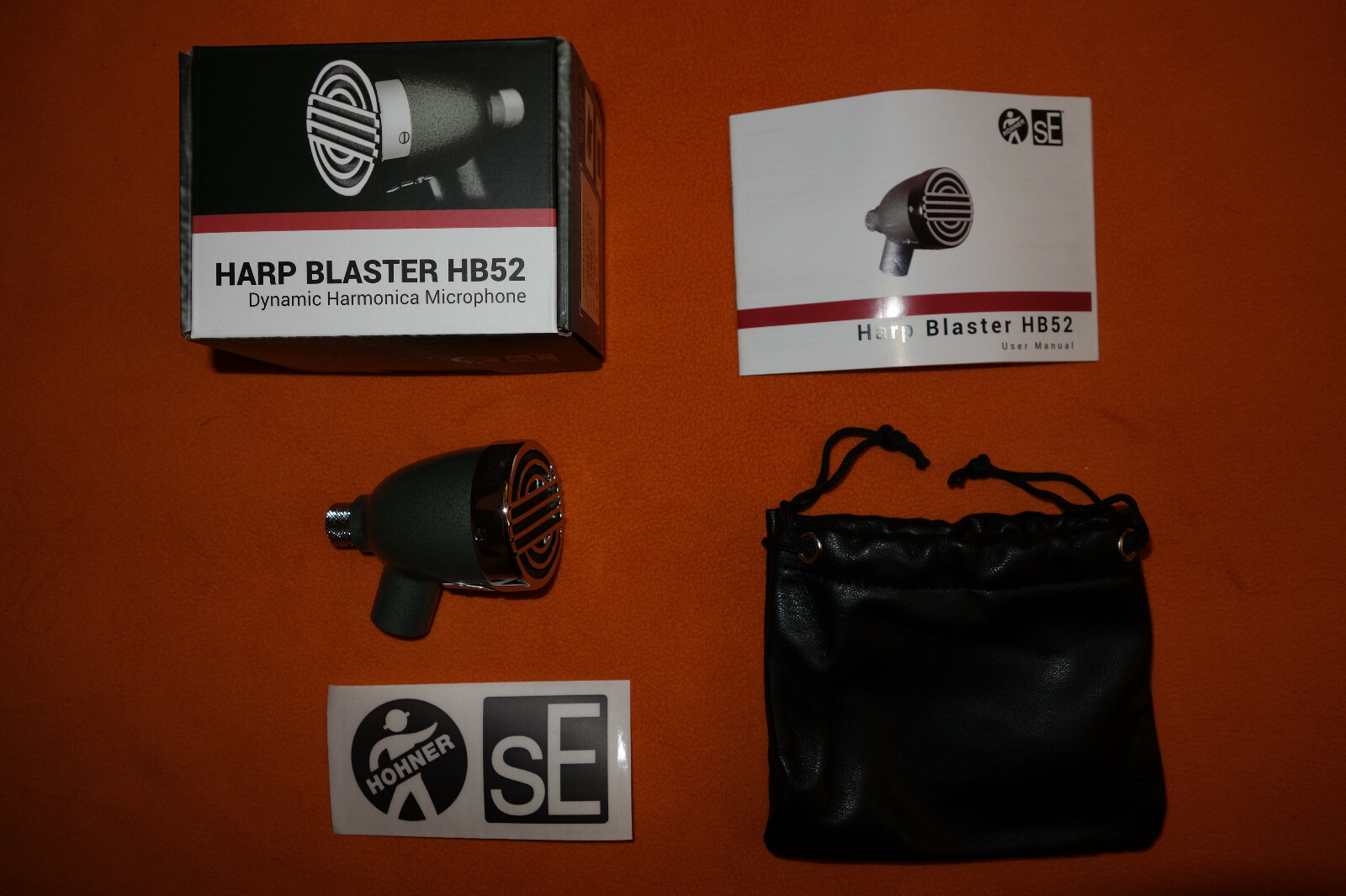new HOHNER HB52 HARMONICA MICROPHONE w/xlr& volume harpblaster blues bullet mike
