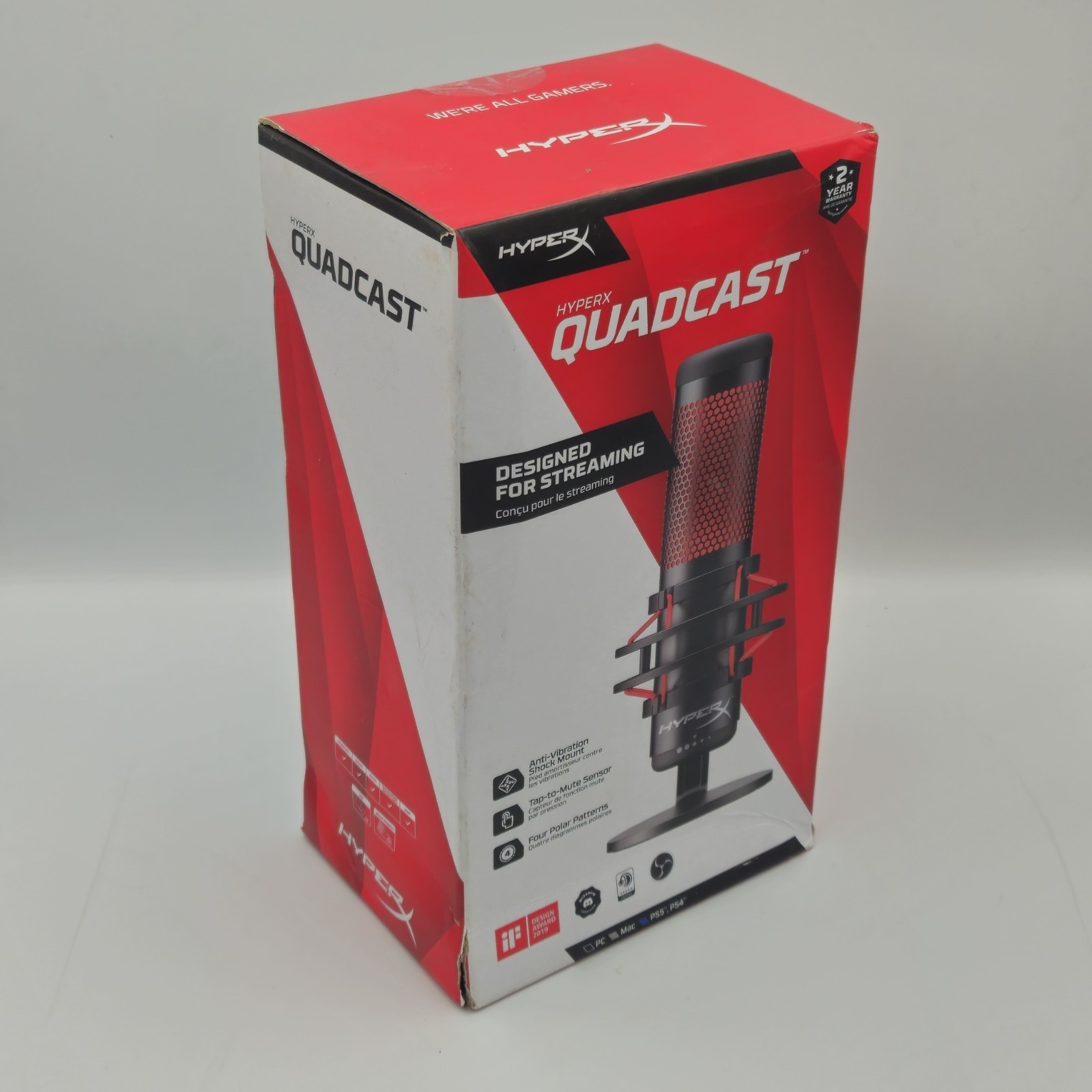 HyperX QuadCast USB Condenser Gaming Microphone (4P5P6AA)