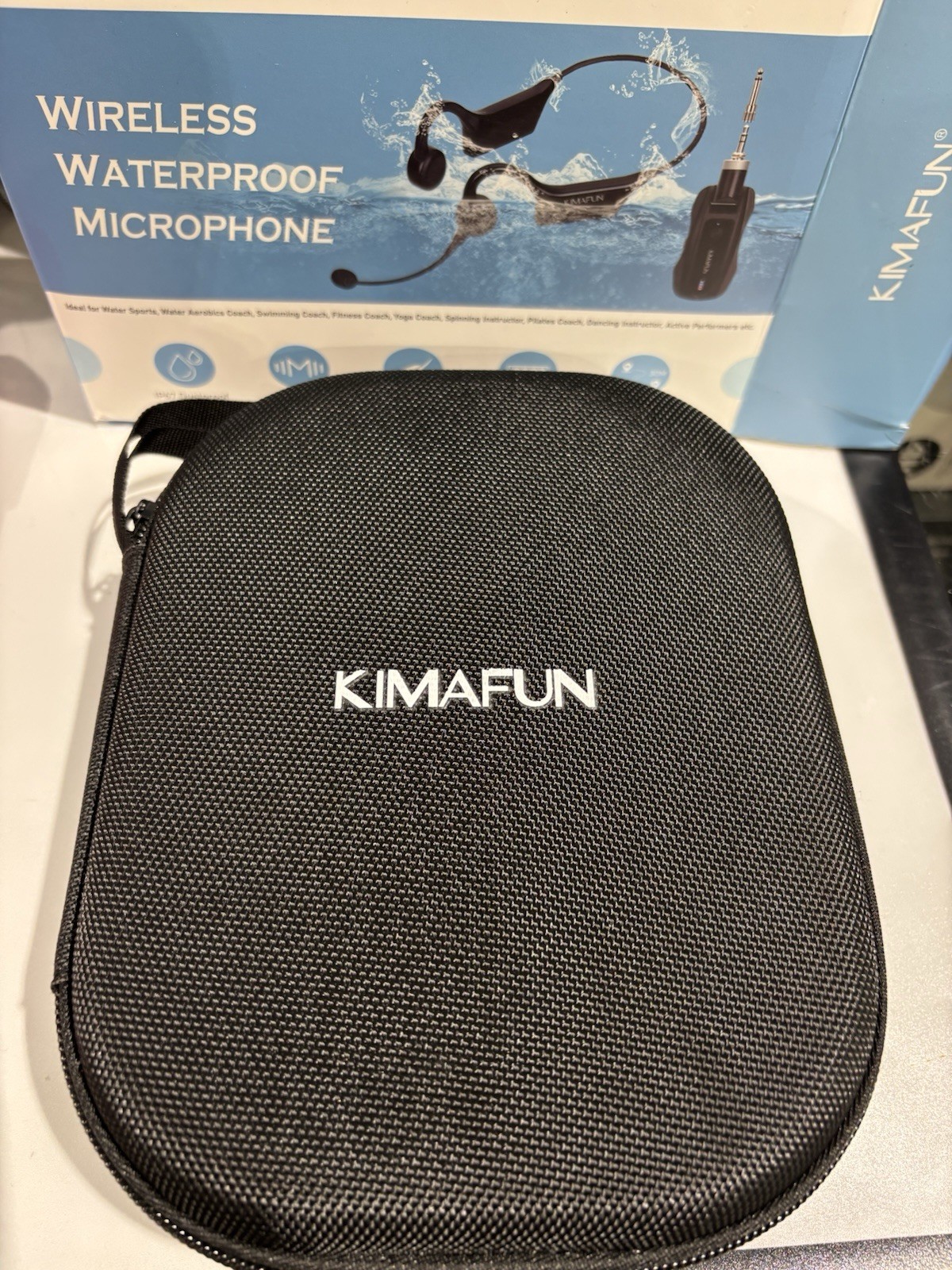 KM-GWP91 2.4G Fitness Headset Wireless Microphone IP67 Waterproof Sweatproof