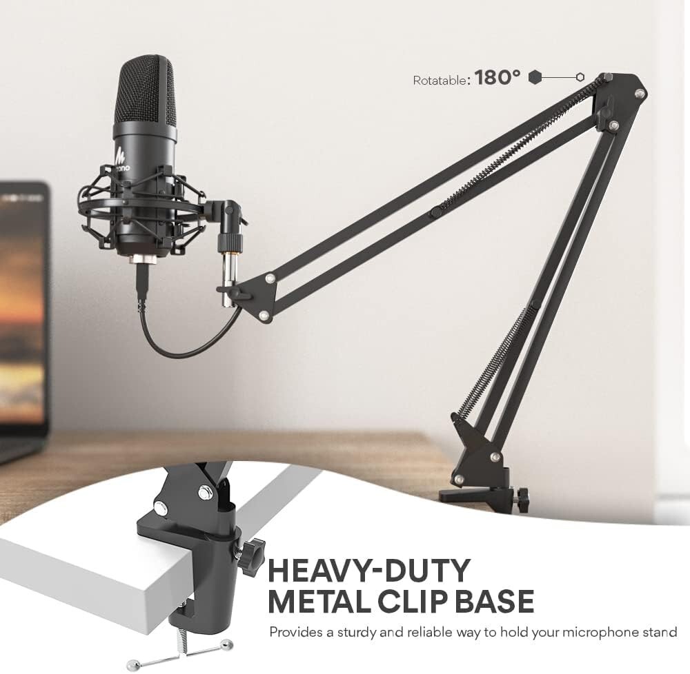 Professional-Grade USB Microphone – 192KHZ/24Bit – Plug & Play – Versatile