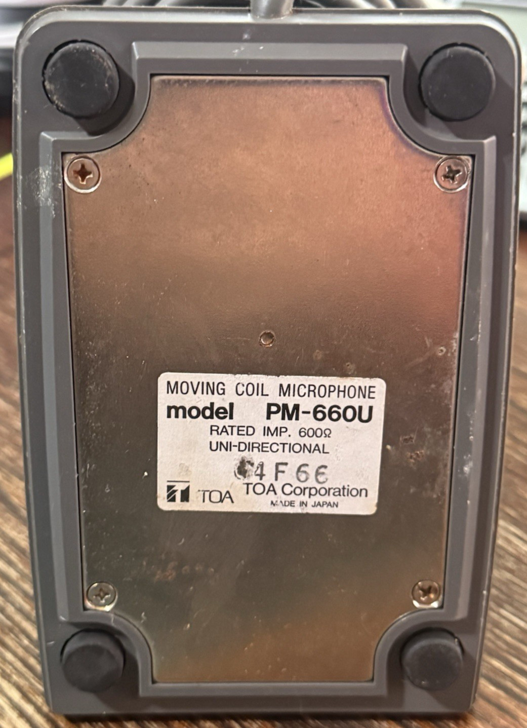 TOA Electronics PM-660U Desktop Paging Moving Coil Microphone 3 pin XLR