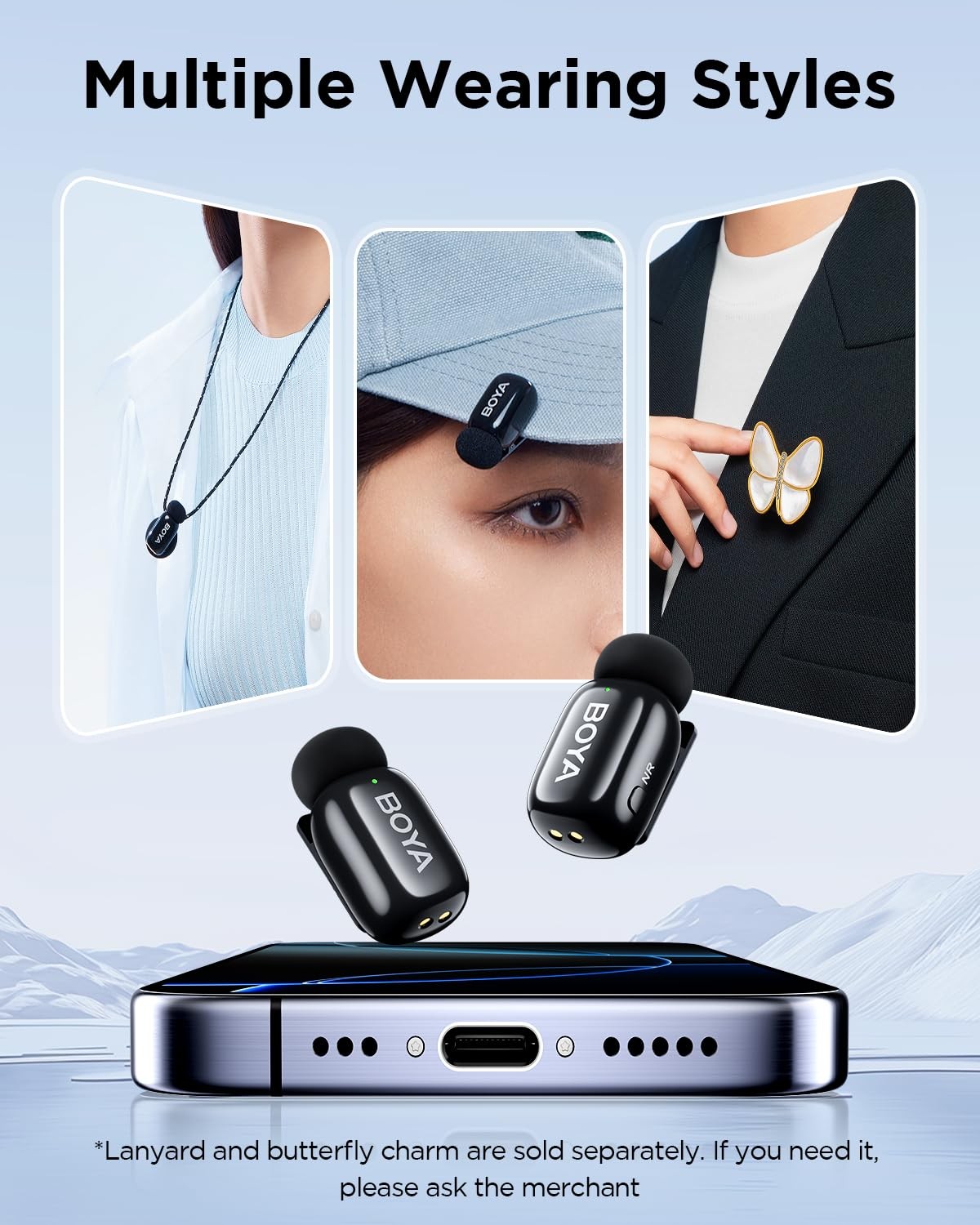 BOYA Mini USB-C Wireless Lavalier Microphone for Andriod iPhone 16/15, Ultra …