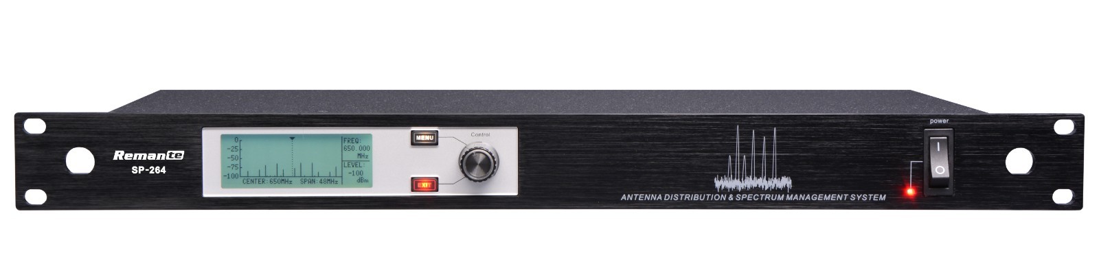 wireless microphone antenna distribution system With LCD screen display spectrum