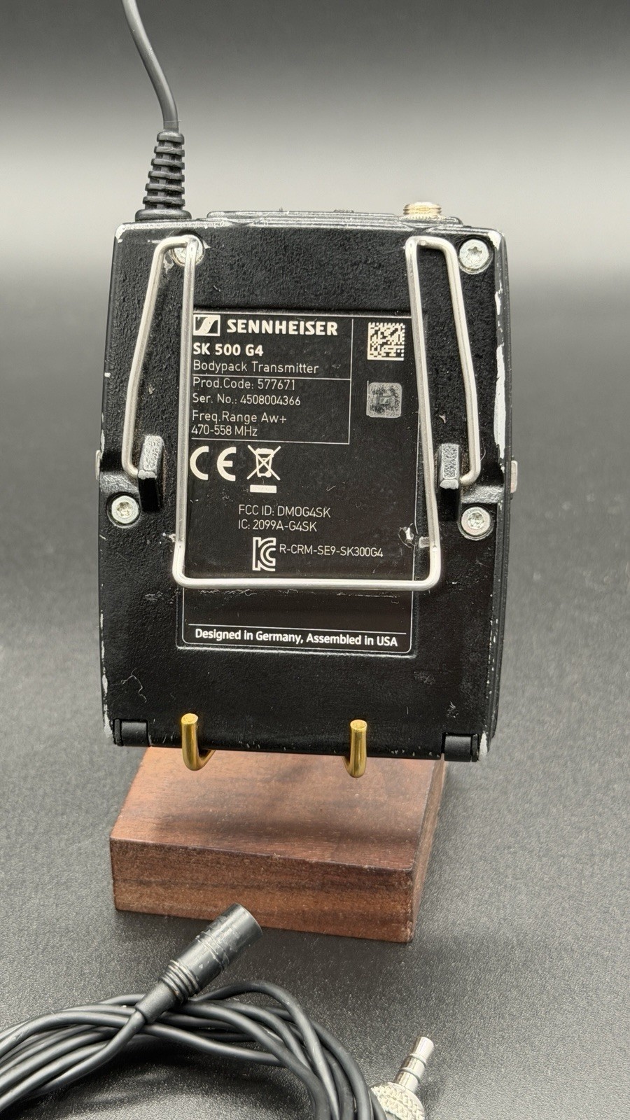 Sennheiser SK 500 G4 Transmitter 470-558MHz w/ ME 2 Lavalier Tested