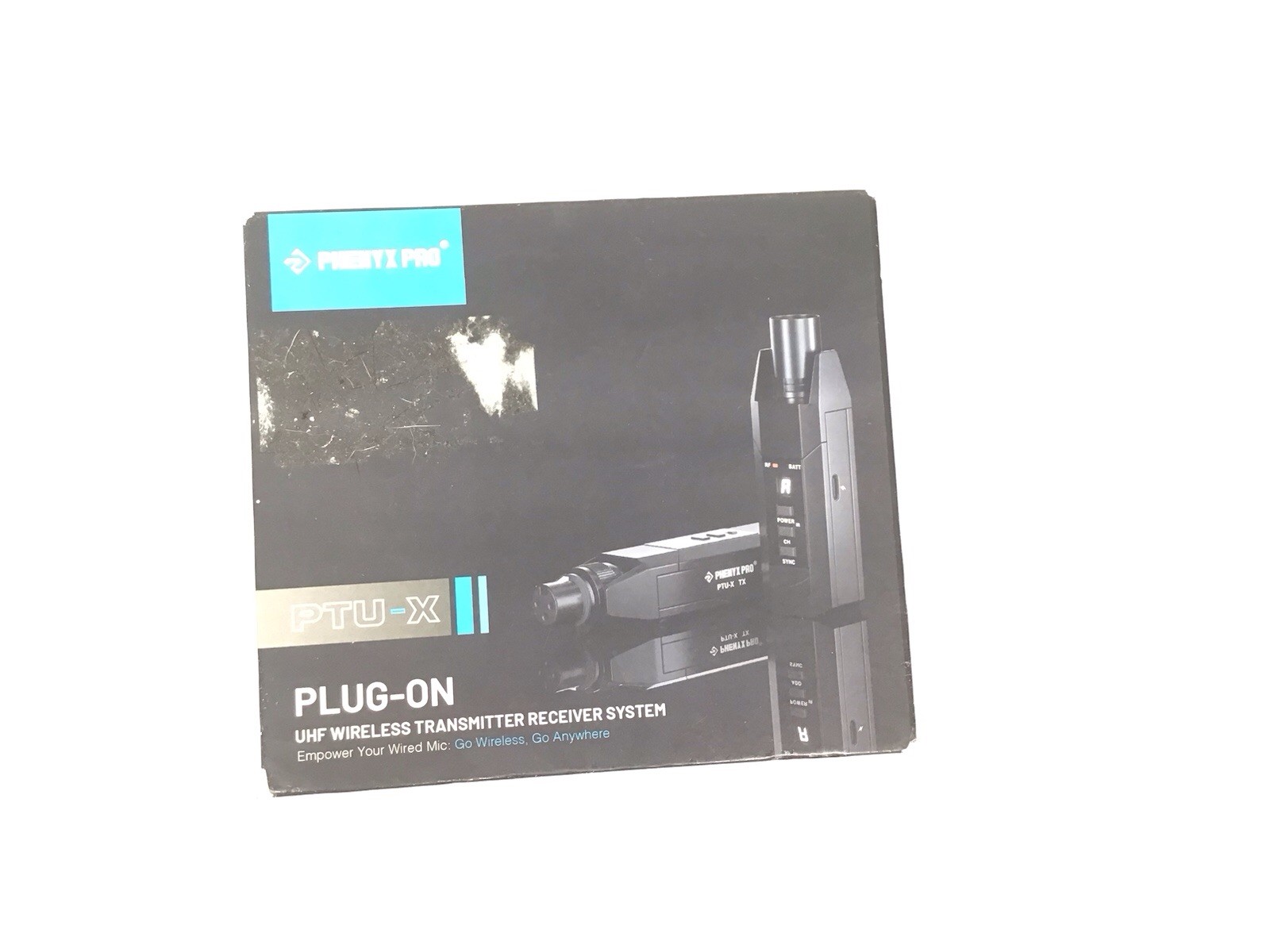 Phenyx Pro Plug-On XLR UHF Wireless Transmitter/Receiver System PTU-X Open Box