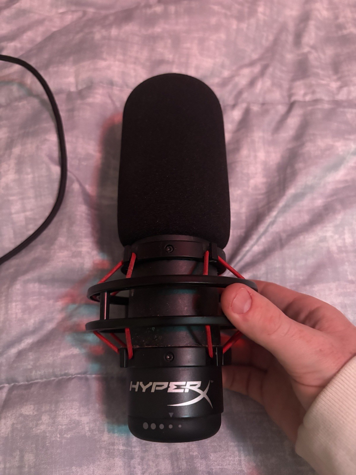 HyperX QuadCast USB Cardioid Microphone Red/Black, Compatible with PC, PS4, PS5