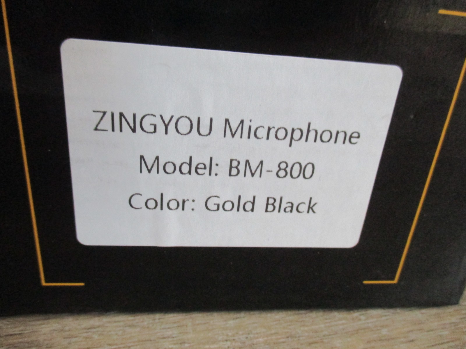ZINGYOU BM-800 Microphone Bundle Black and Gold Adjustable Flexible NEW