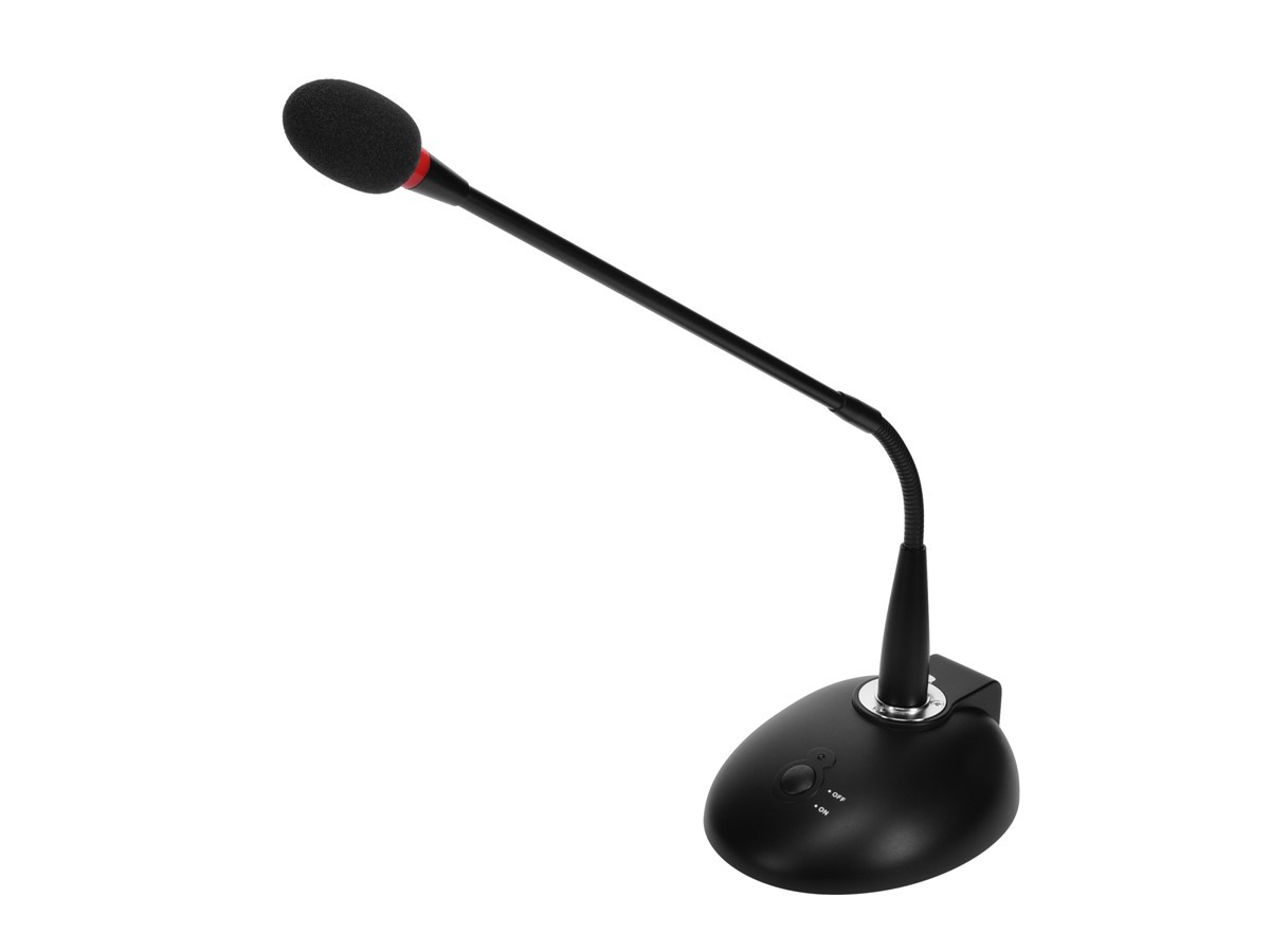 Monoprice Commercial Audio Desktop Paging Microphone W/ On/Off Button (NO LOGO)