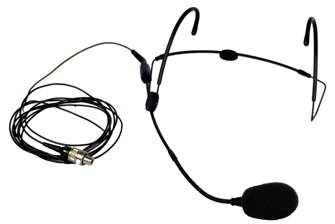 Sennheiser HSP 4 Condenser Cardioid Headworn Microphone, 3-Pin Lemo, Black