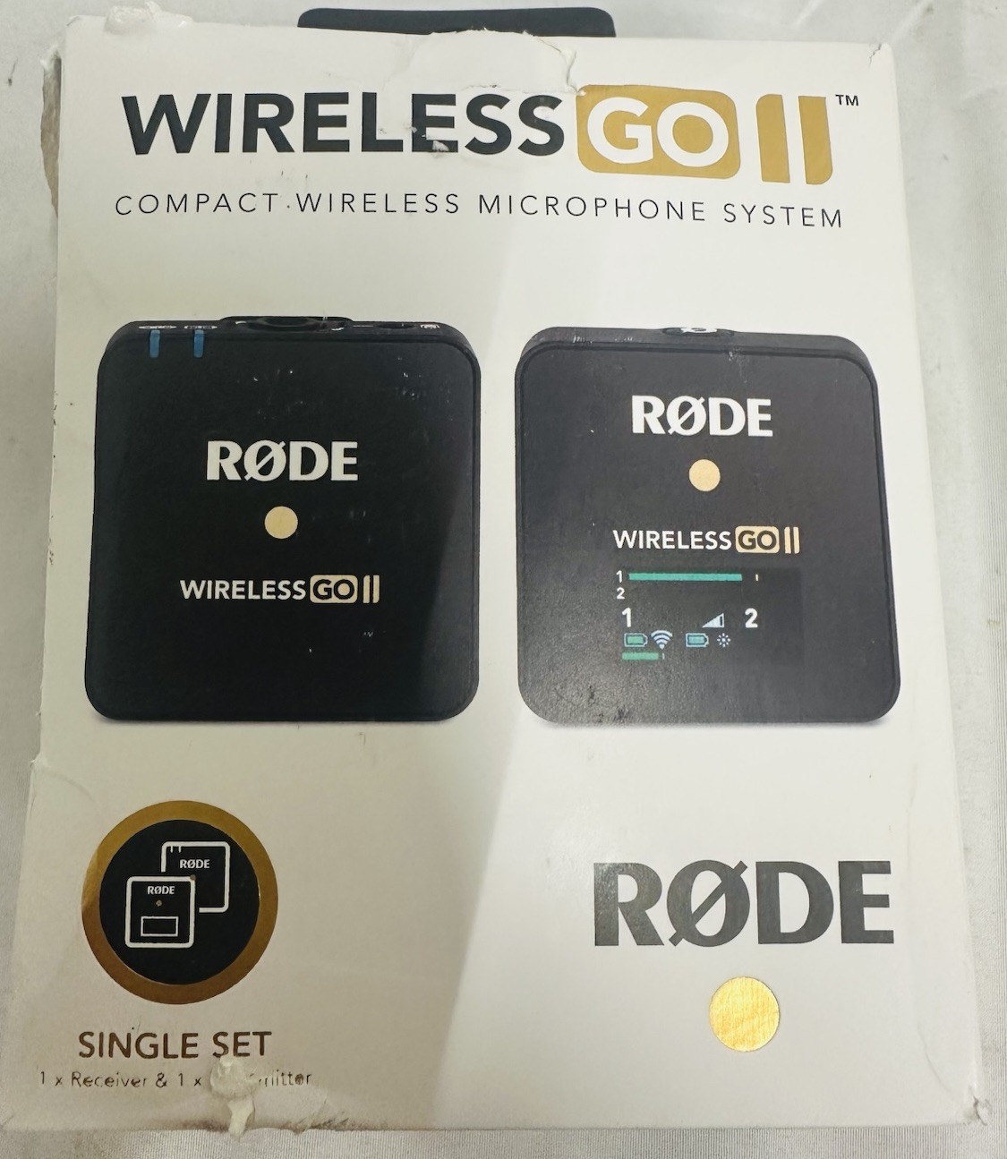 Rode Wireless GO II Single Channel Microphone System Damage Box Only. A1
