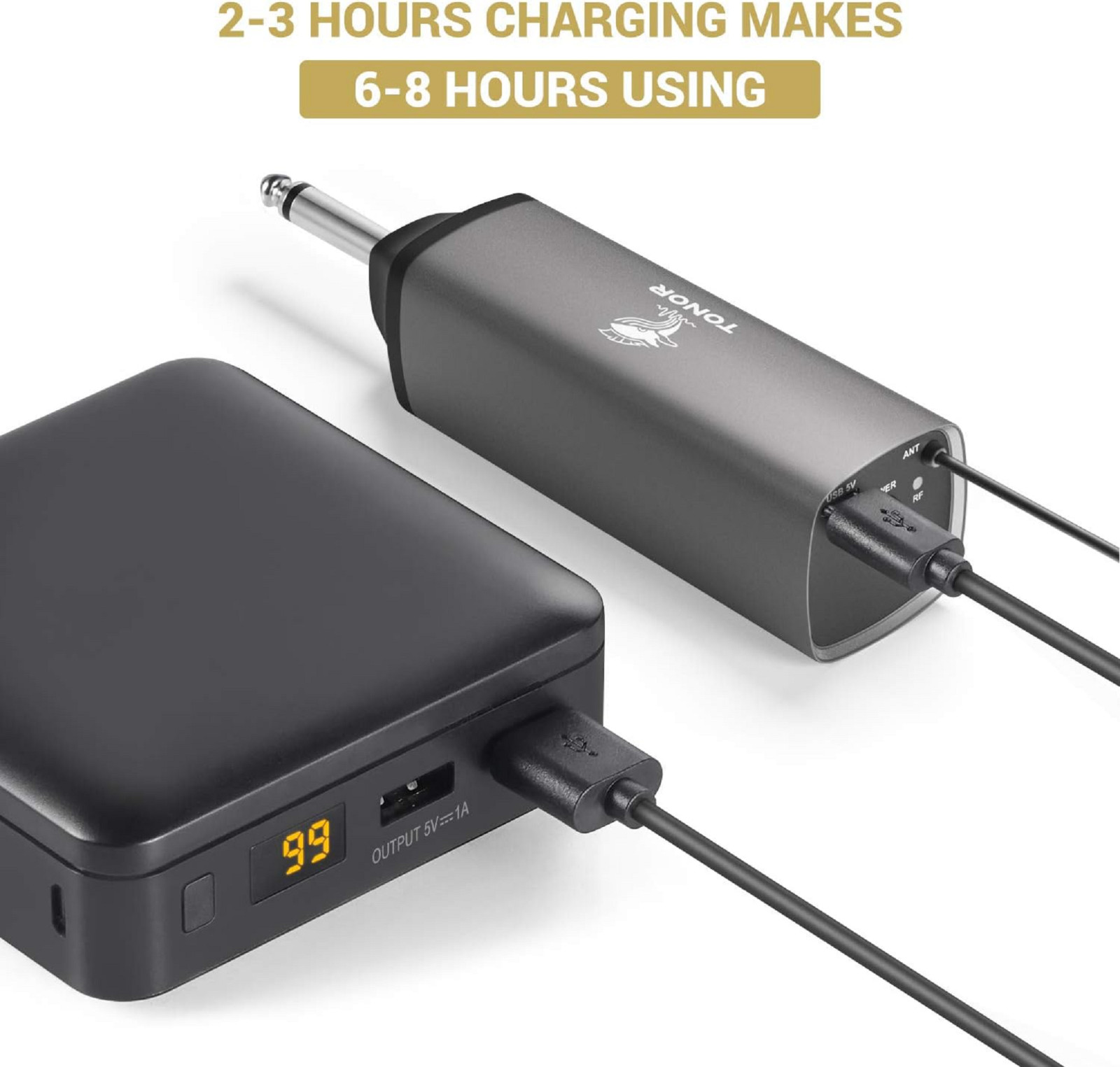 Micrófono inalámbrico con receptor recargable, para karaoke, canto, fiesta, boda