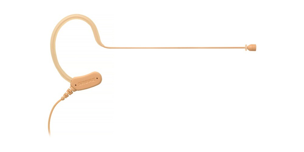 Shure MX153 Omnidirectional Condenser Earset Headworn Microphone, Tan, TA4F