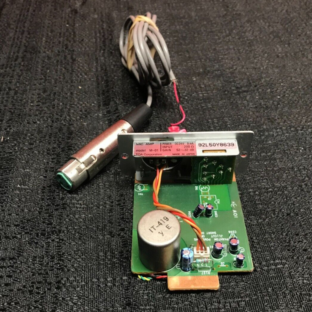 TOA M-01 Microphone Input Module 92L50Y8639 with XLR Cable