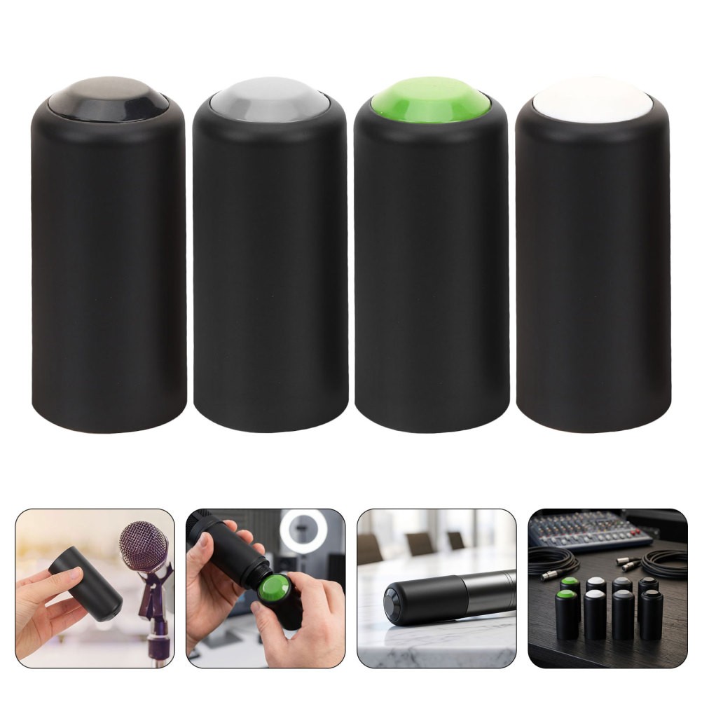 8Pcs Anti Drop Plastic Wireless Mic Bottom Sleeves Protective Covers for Mic