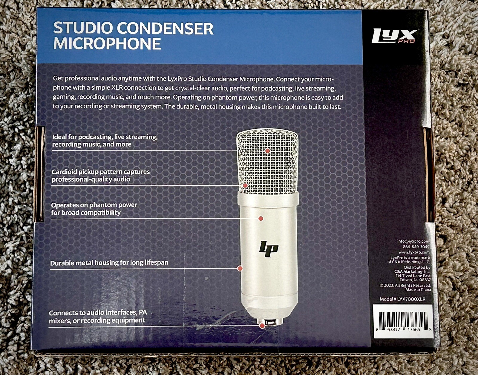 Lyx Pro Studio Condenser Microphone-LYX7000XLR – NIB