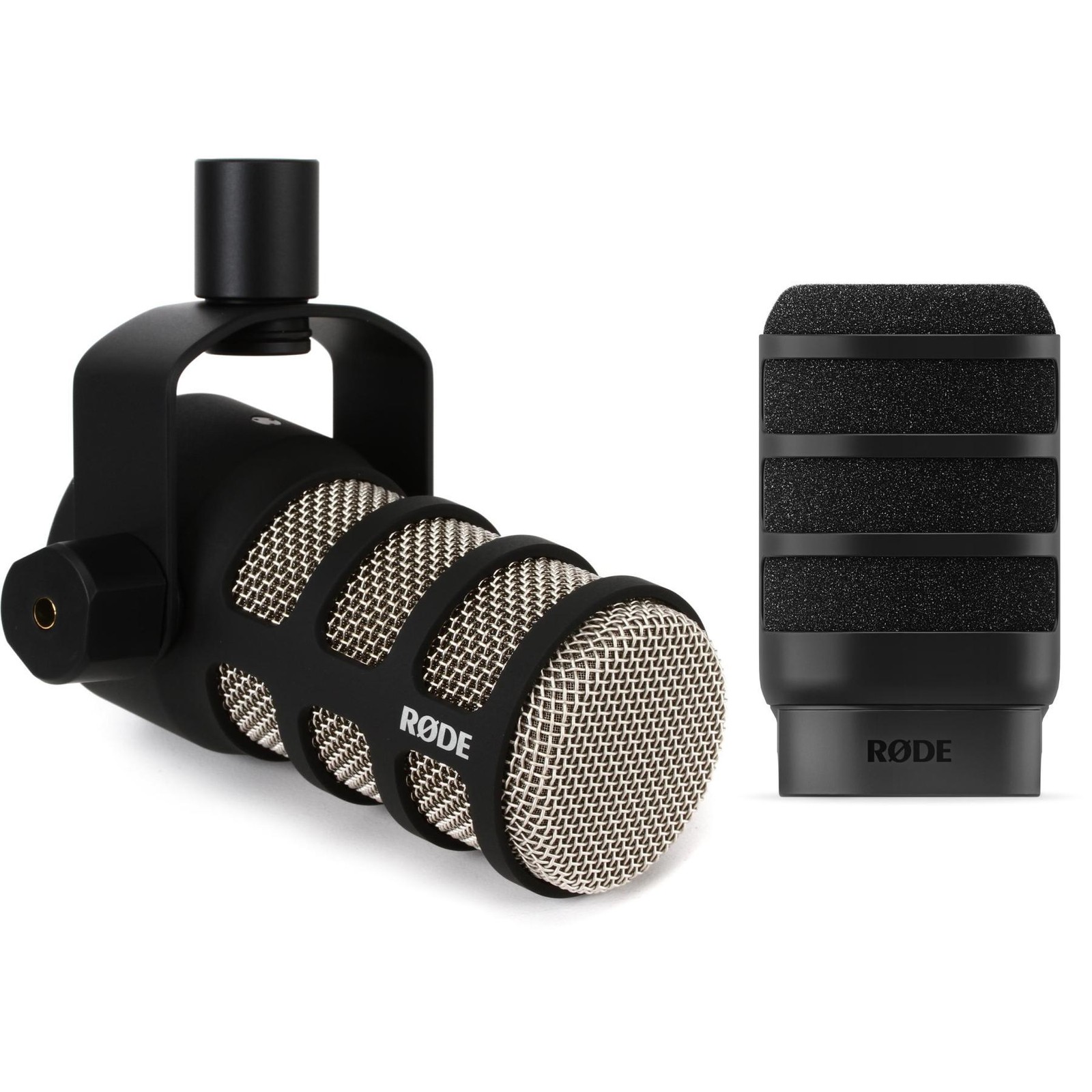 Rode PodMic Cardioid Dynamic Broadcast Microphone with Pop Filter – Black