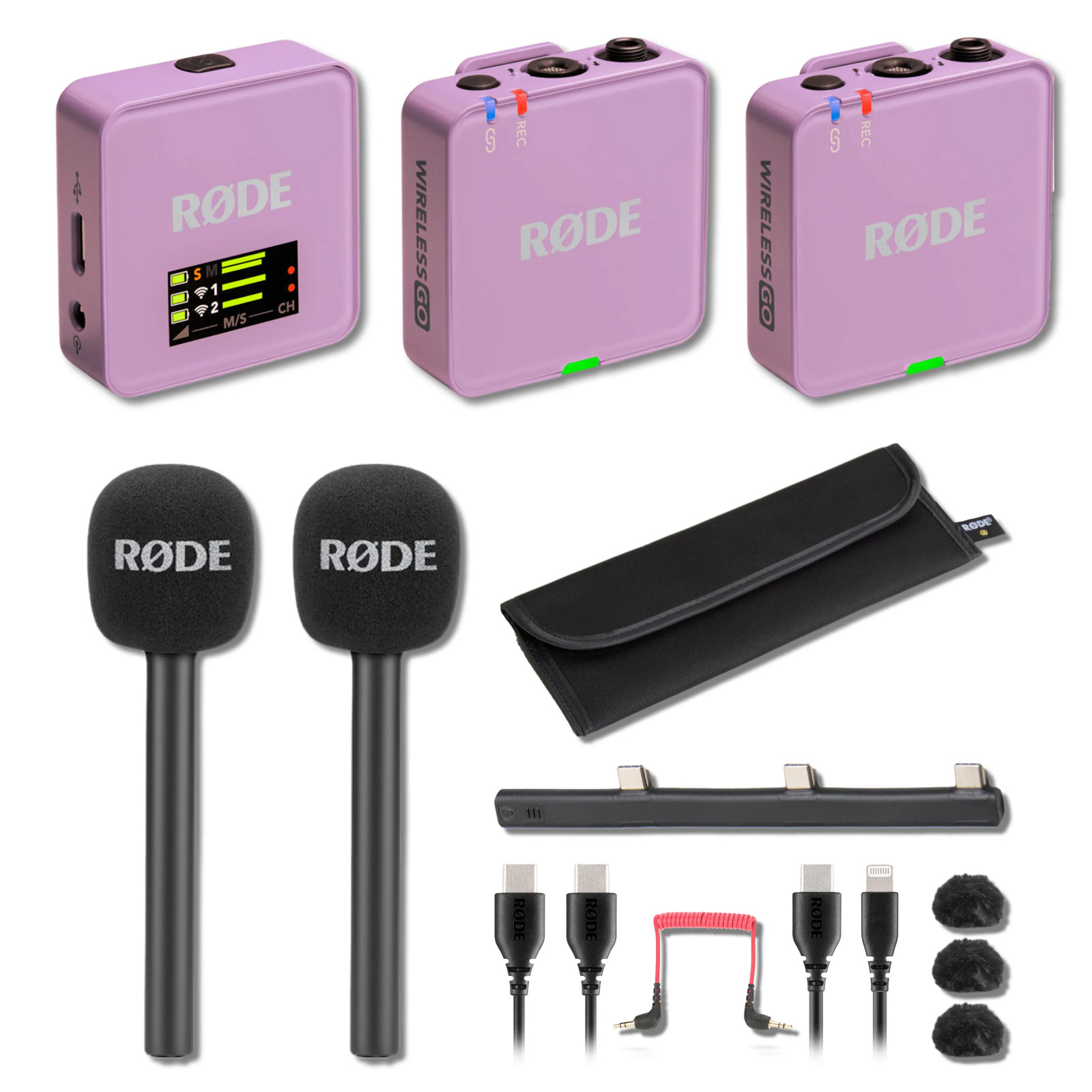 Rode Wireless GO (Gen 3) Wireless Mic System (Lilac) with 2x Inteview GO