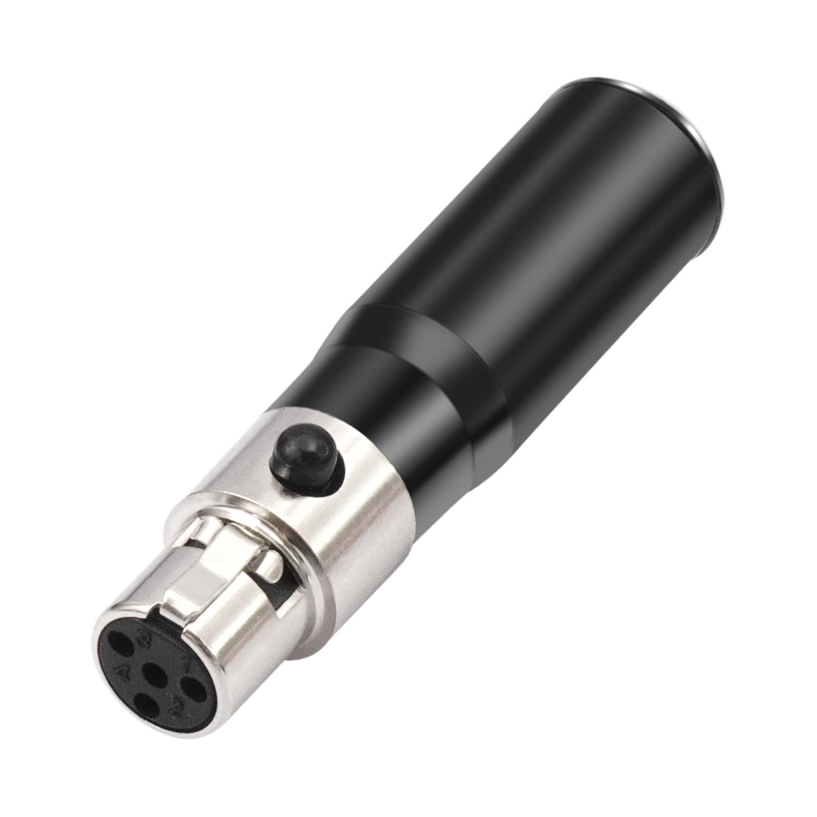 4Pin Mini XLR Adapter 4 Pin Converter for Podcasts Live Broadcasts Studio