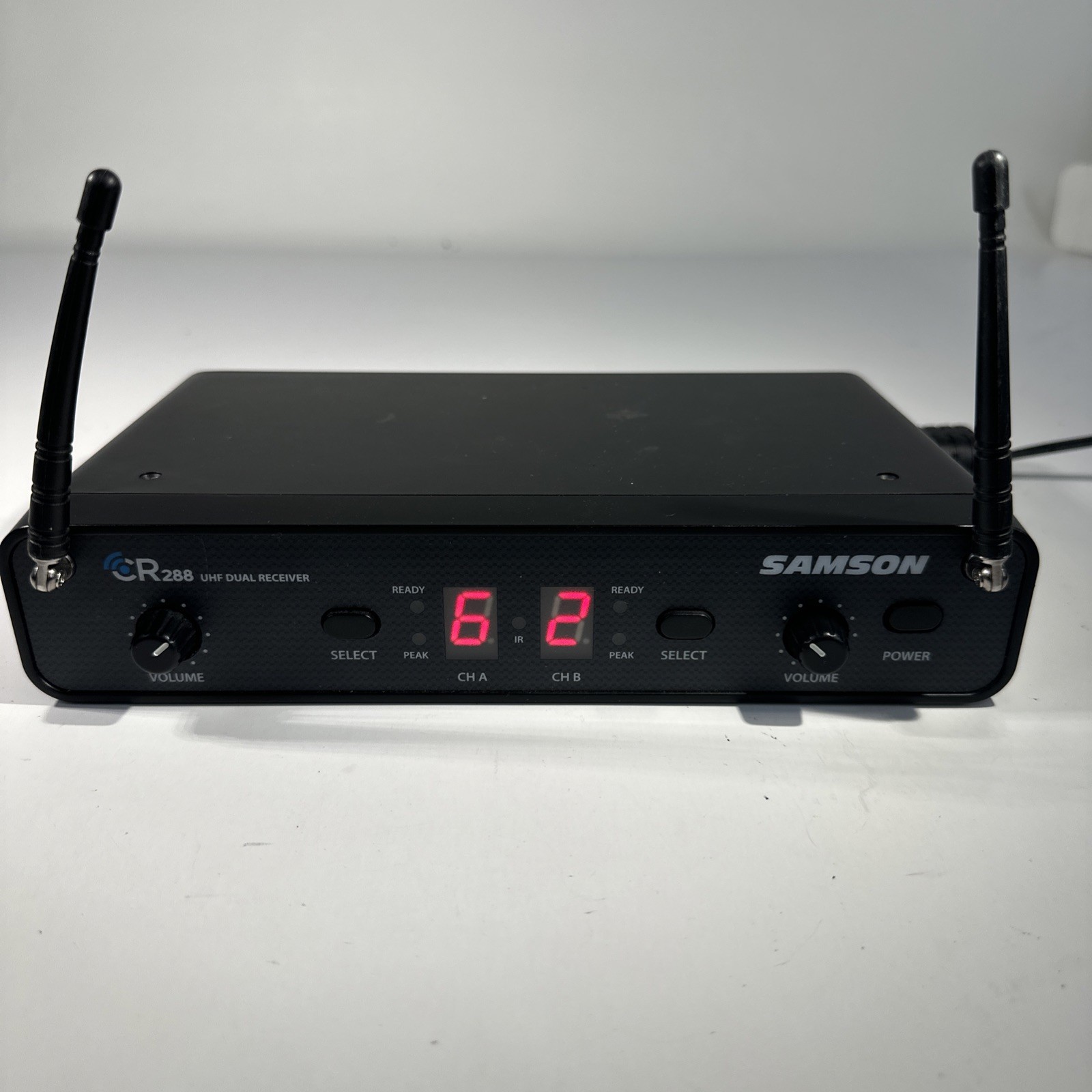 Samson CR288 UHF Dual Wireless Receiver Only With AC Adapter In Black ***READ***