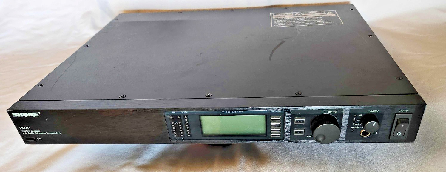 2-Shure UR4S-H4 – 518-578 MHz – Dual Diversity UHF Wireless Microphone Receiver