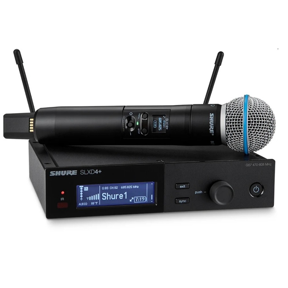 SHURE SLXD24+/B58-G57 Handheld Rackmount Digital Wireless Mic System
