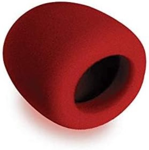 Protective Red Foam Windscreen – Compatible with Standard Handheld Microphones