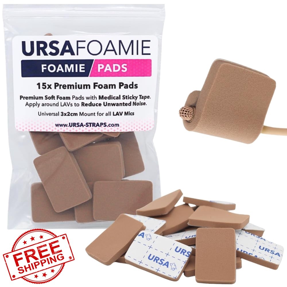 URSA Foamie Pads Lavalier Mic Caramel 12 Pack