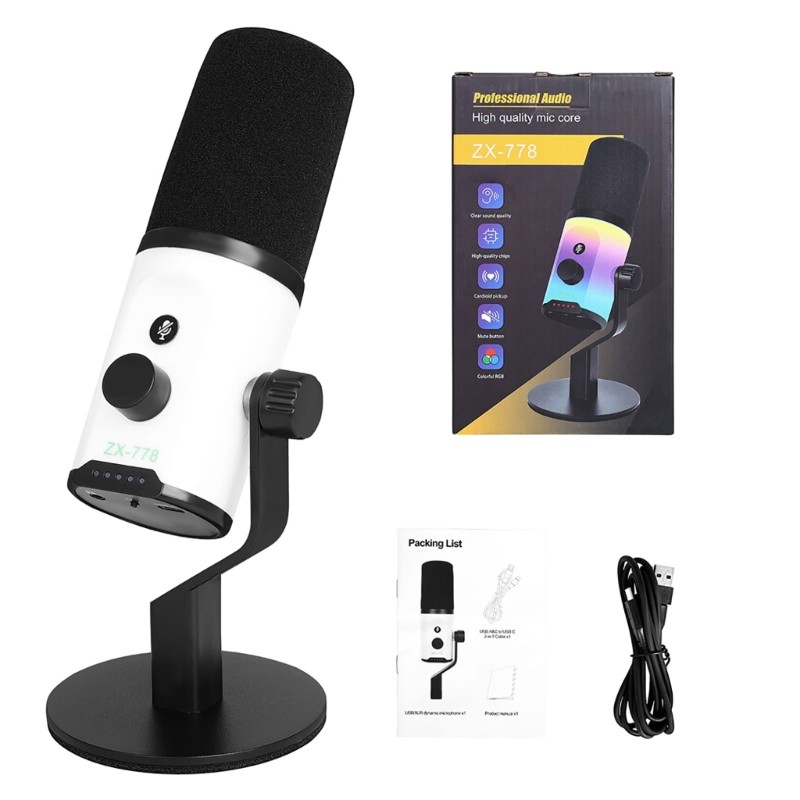 Dynamic Podcast Microphone Gaming Microphone Noise Elimination Dynamic