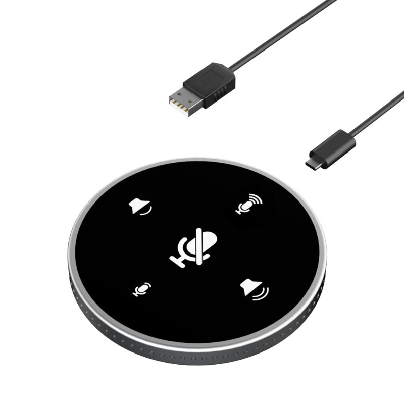 USB Microphone with Speaker for Computer,Conference Room Omnidirectional Mic
