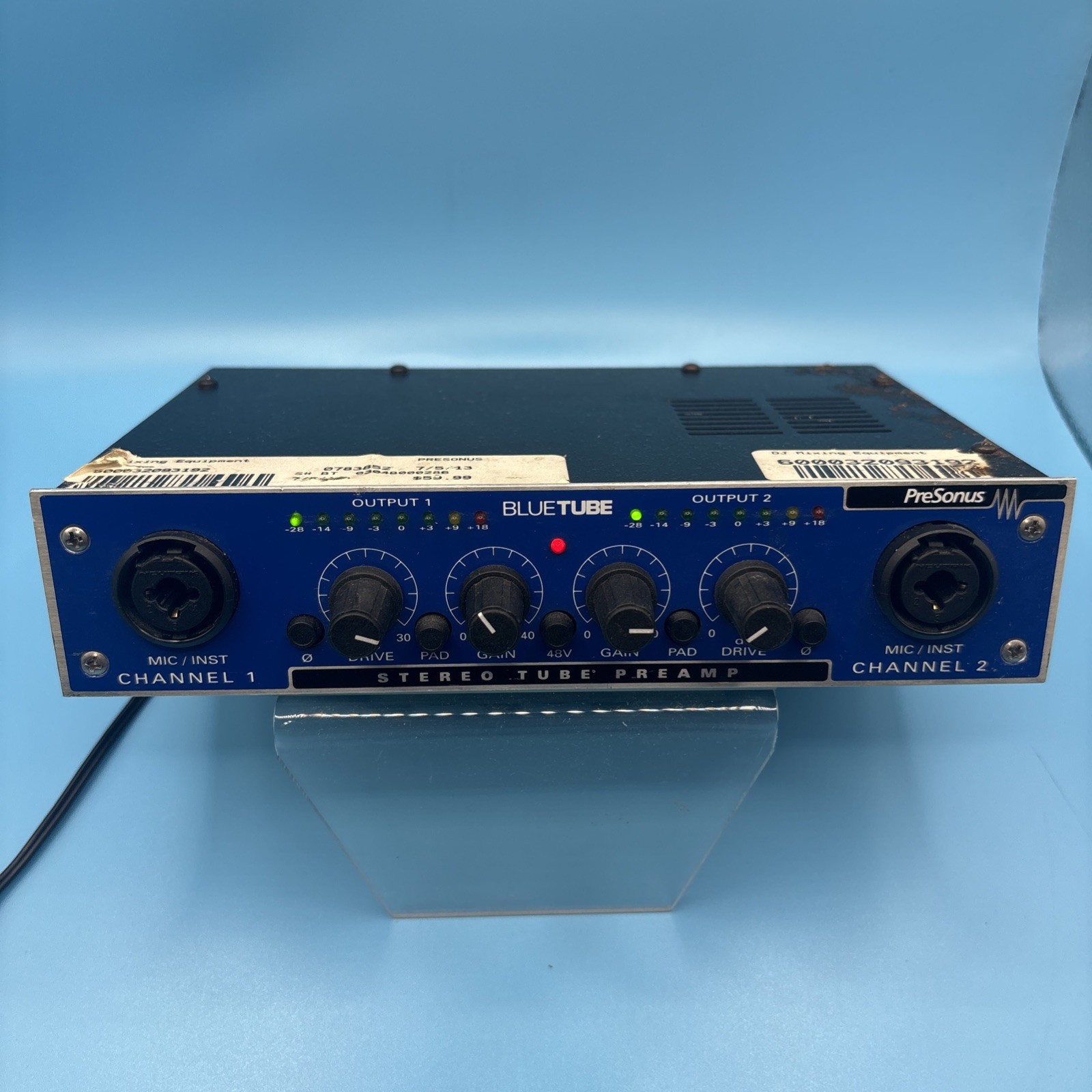 PreSonus BlueTube Dual Path 2-Channel Preamp Audio Microphone Test Sat NO CORD