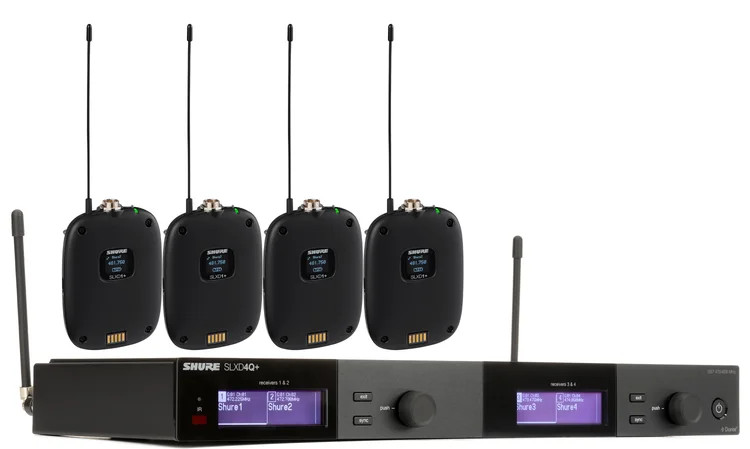 Shure SLXD4Q+ Quad Wireless Bodypack System – G57 Band
