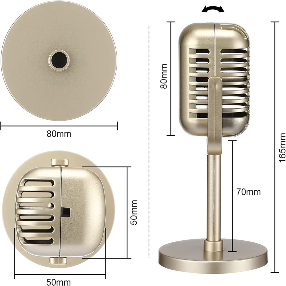 1Set Retro Microphone Props Model Vintage Microphone Antique Microphone Toy4674