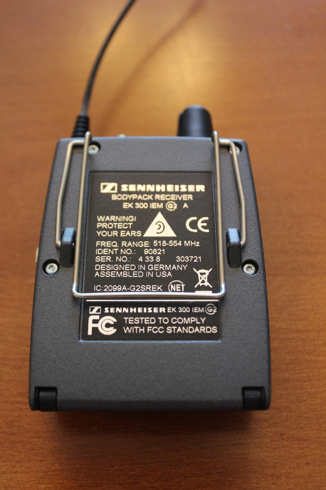Sennheiser EK300 IEM G2 In Ear Monitor Bodypack Receiver A: 518-554 MHz EW300IEM