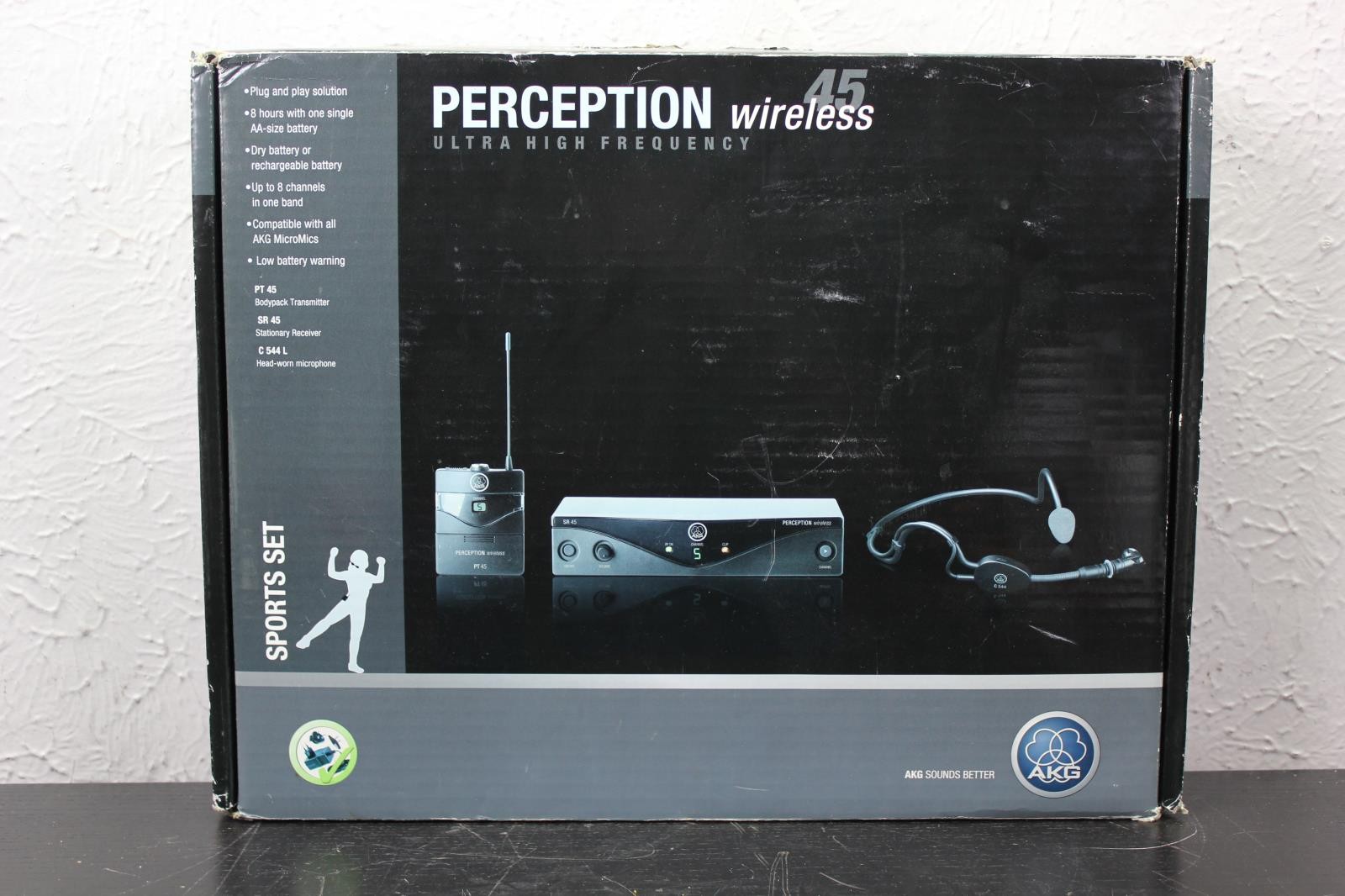 AKG Perception Wireless 45 Sports Set with PT45 Bodypack & C544 L Head-worn Mic!