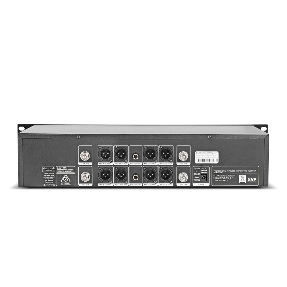 8 Channel Pro Audio Wireless Microphone System UHF 8 Handheld Metal Dynamic Mic