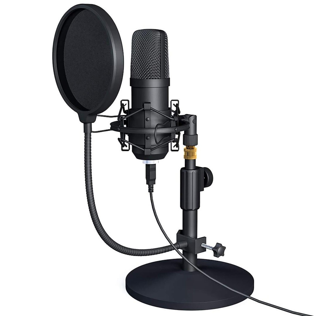 USB Microphone Kit 192kHz/24Bit VEVOR AK-V4 Condenser for Podcast & Streaming