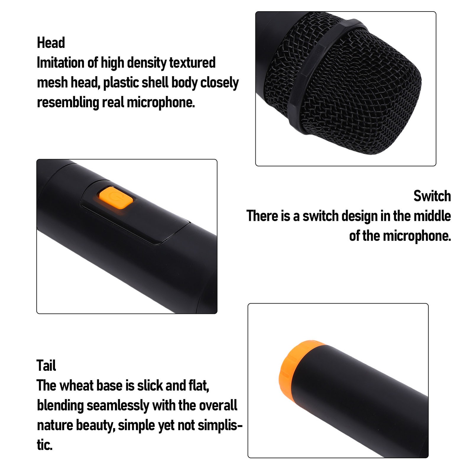 Simulation Metal Microphone Prop For Lolita Cosplay Singing Handheld Toy