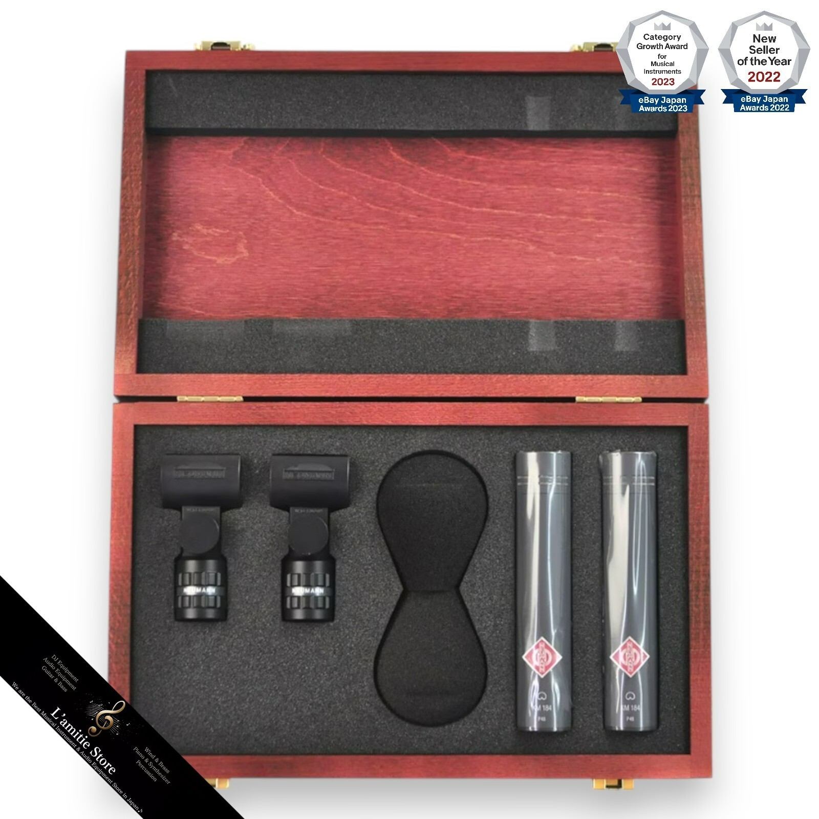 Neumann KM184 MT Stereo Set Cardioid Condenser Microphone Pair Nickel KM 184 JP