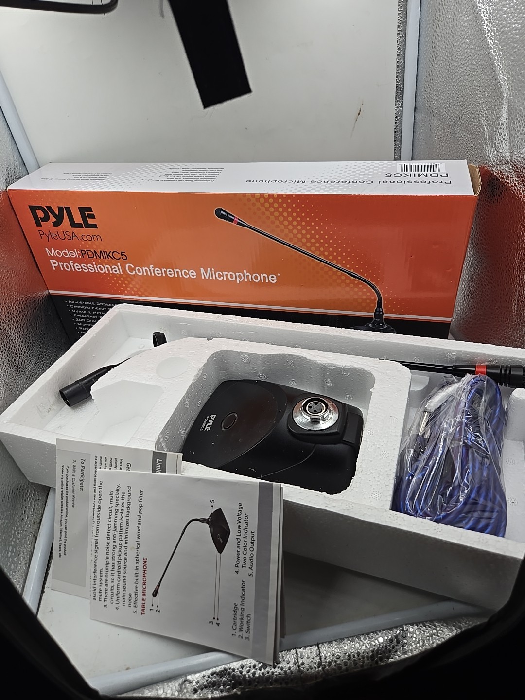 Pyle Gooseneck Desktop Condenser Microphone Used