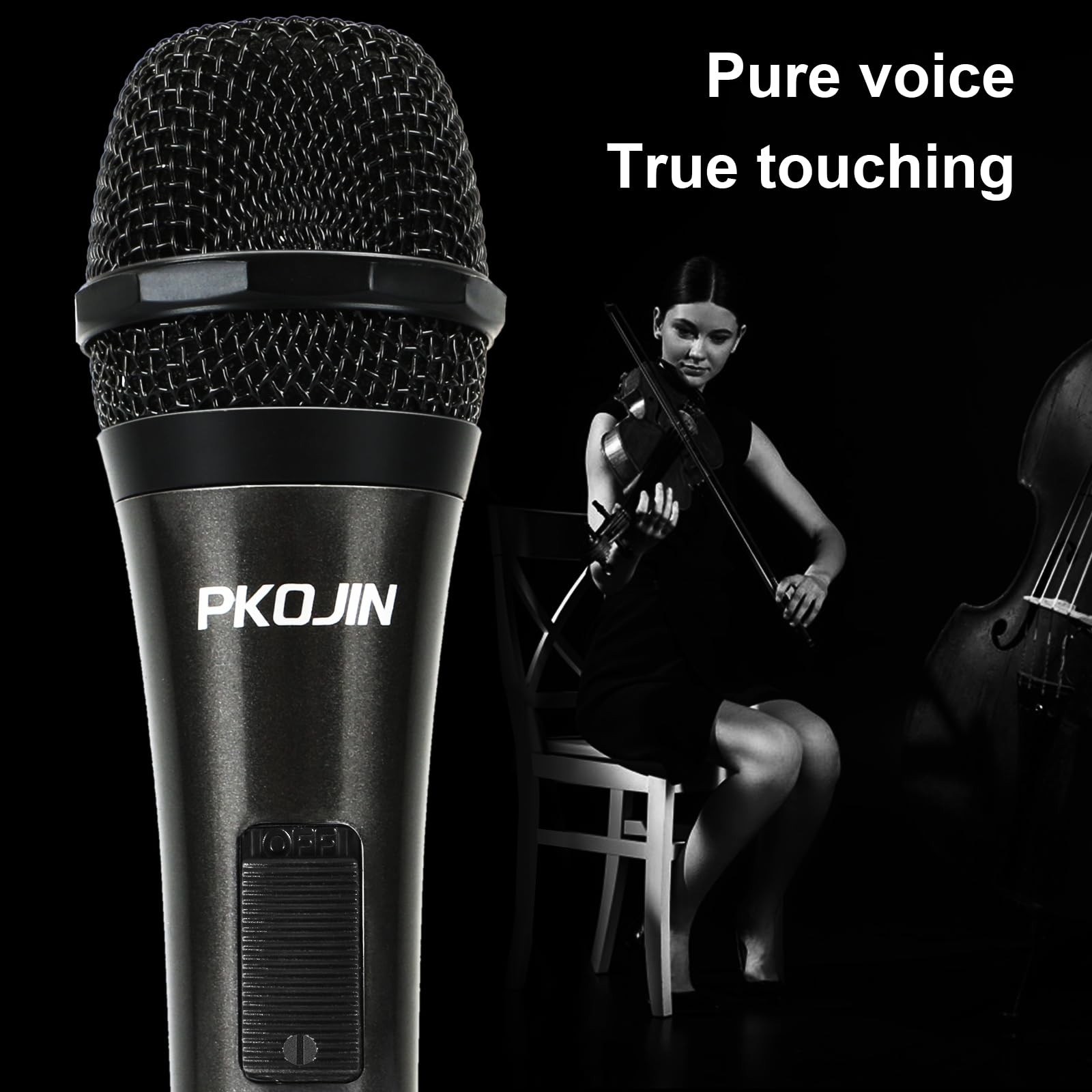 PKOJIN Dynamic Karaoke Microphone for Singing, Vocal Wired Microphone for Kar…