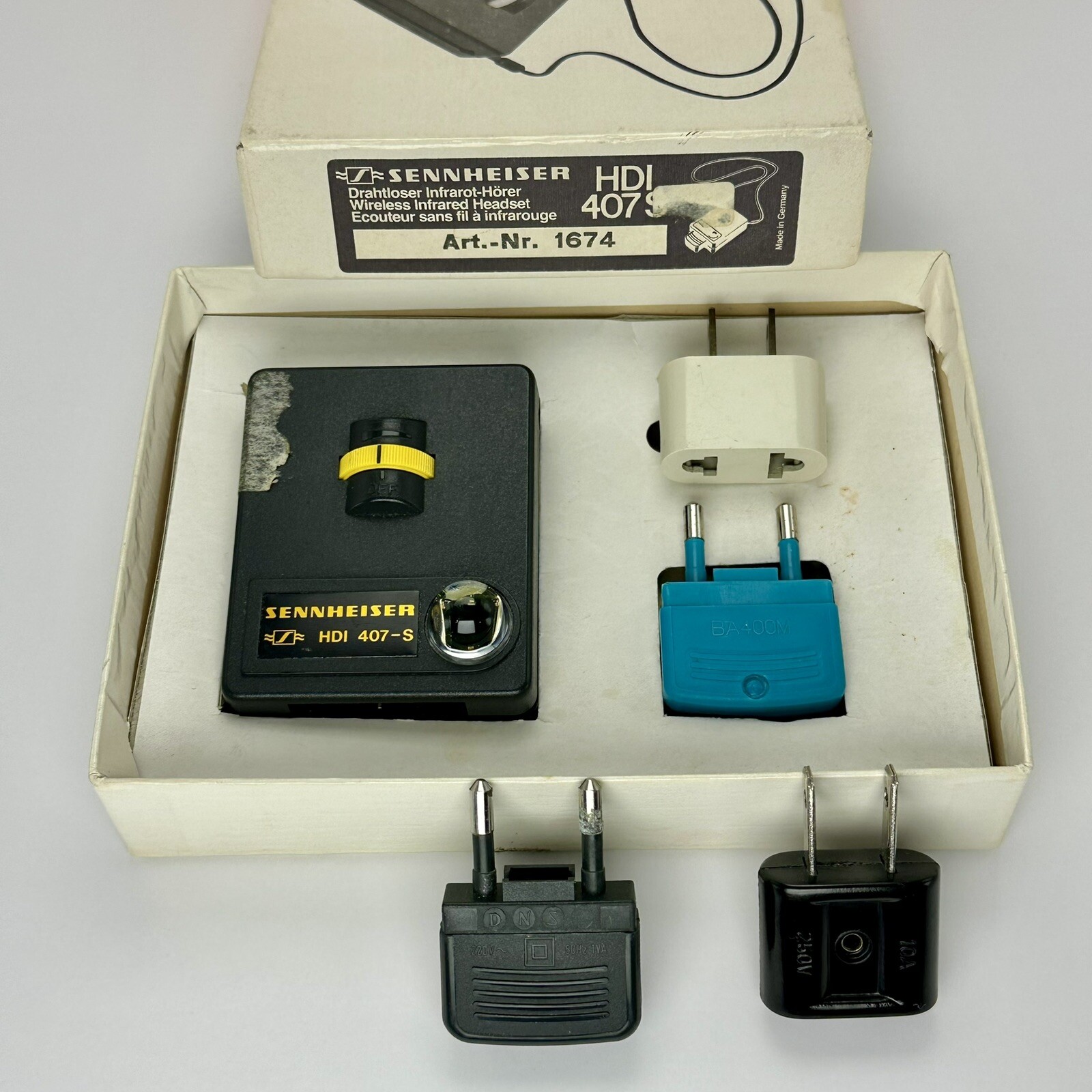 Sennheiser HDI 407S Infrared Headset Receiver HDI 407-S (Not Tested)