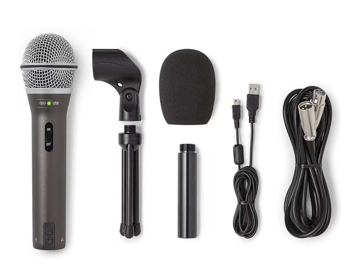 Samson Q2U Handheld Dynamic USB Microphone Recording and Podcasting Pack