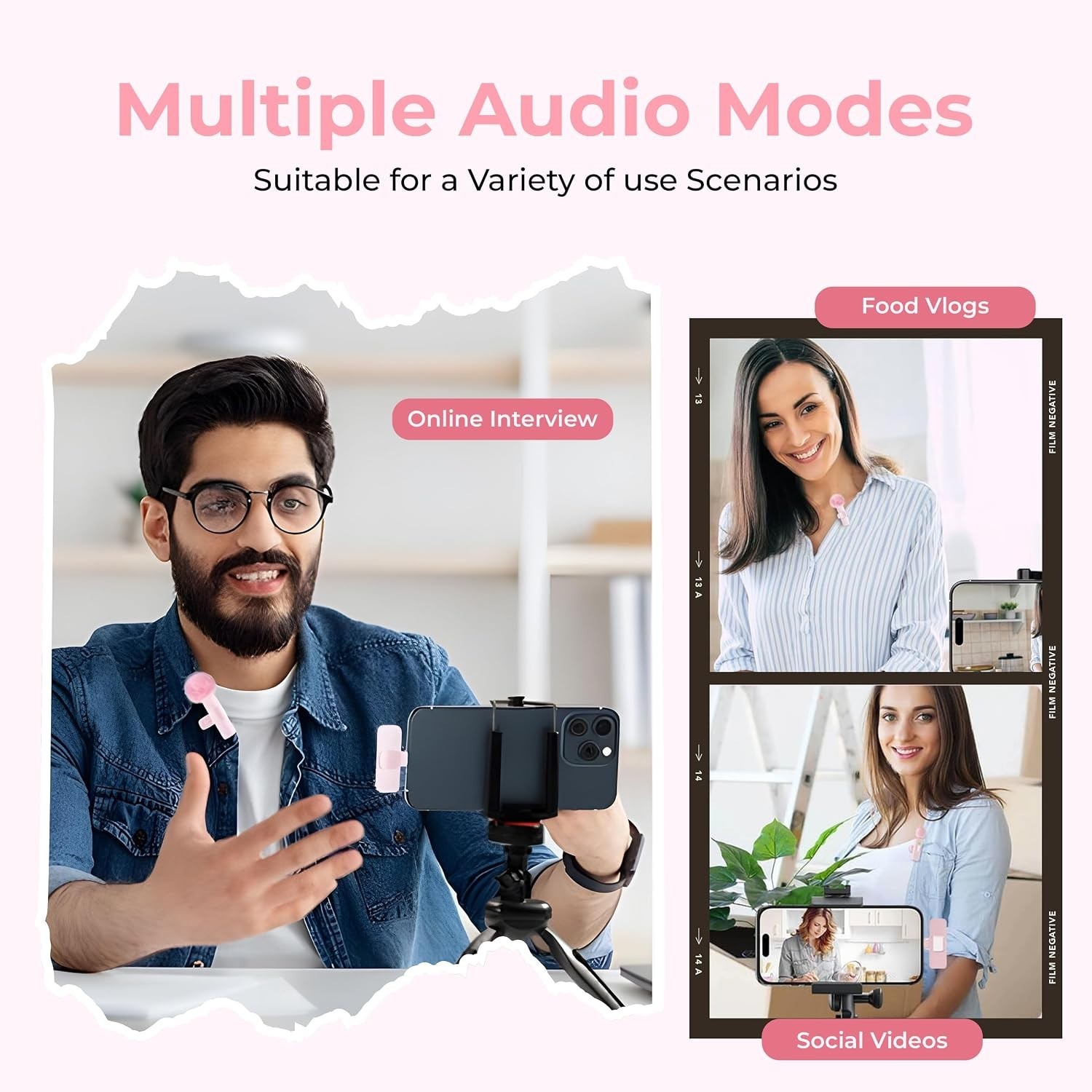 Compact Wireless Lavalier Microphone Kit – Perfect for Interviews & Podcasts